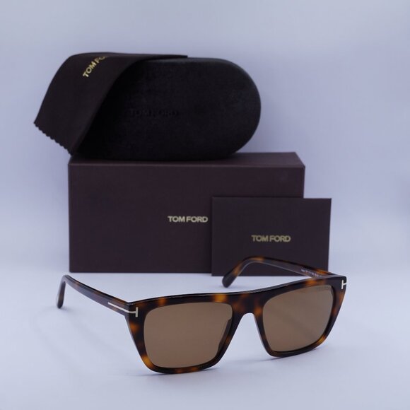 Tom Ford FT1175 53E Square Sunglasses – Blonde Havana/Brown - Picture 1 of 10